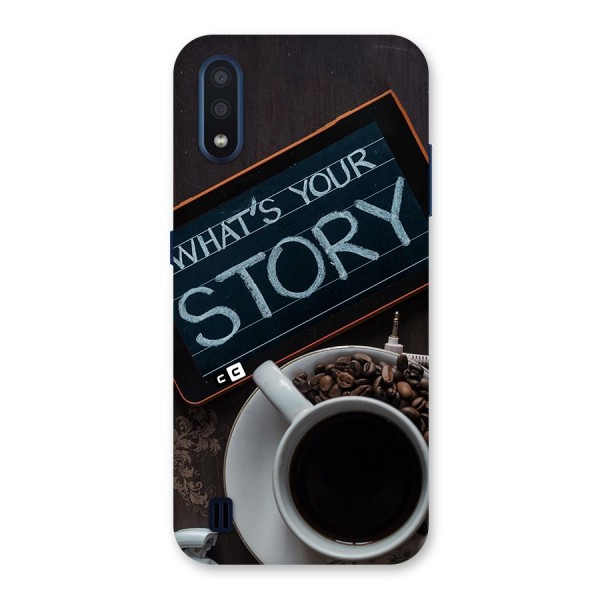 Whats Your Story Back Case for Galaxy M01