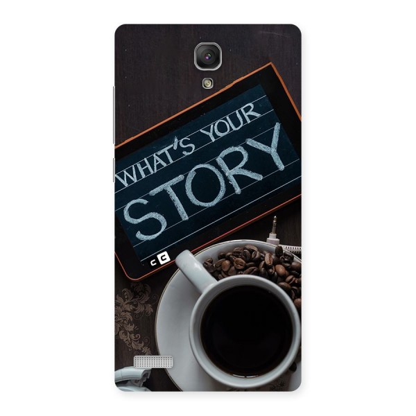 Whats Your Story Back Case for Redmi Note