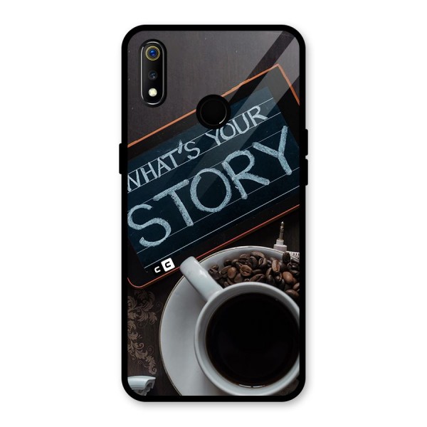 Whats Your Story Glass Back Case for Realme 3