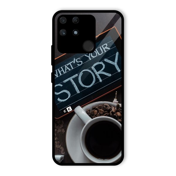 Whats Your Story Glass Back Case for Realme Narzo 50A