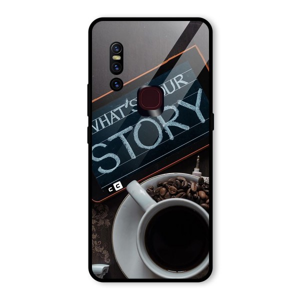 Whats Your Story Glass Back Case for Vivo V15