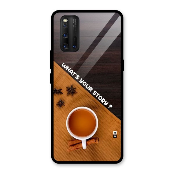 Whats Your Tea Story Glass Back Case for Vivo iQOO 3