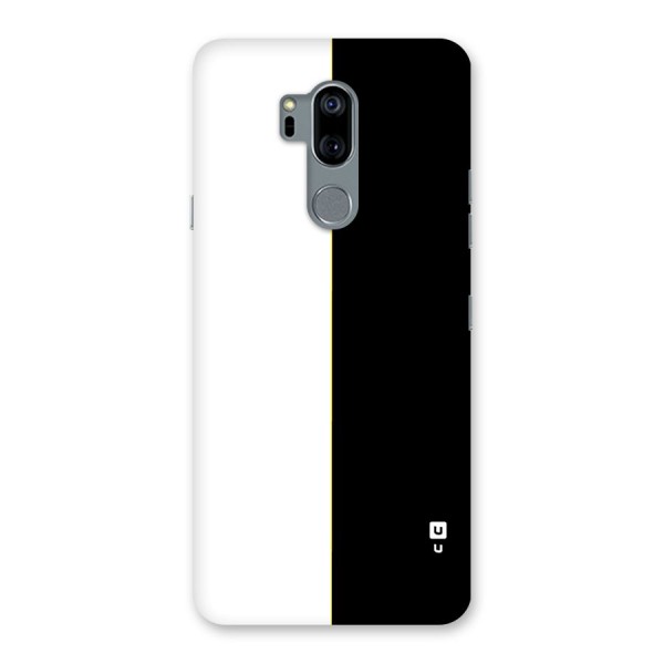 White Black Super Minimalistic Back Case for LG G7
