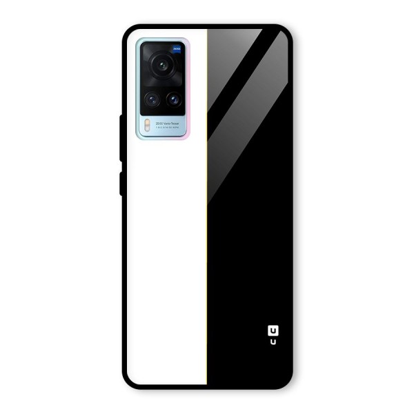 White Black Super Minimalistic Glass Back Case for Vivo X60