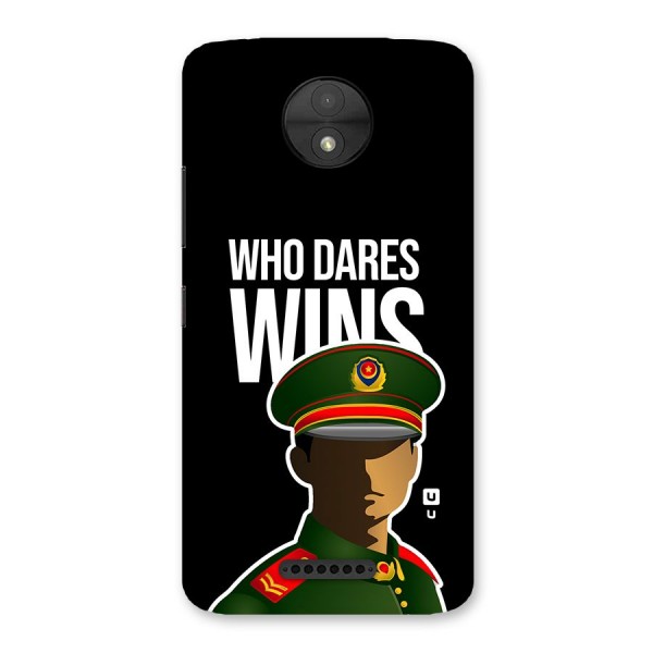 Who Dares Wins Back Case for Moto C