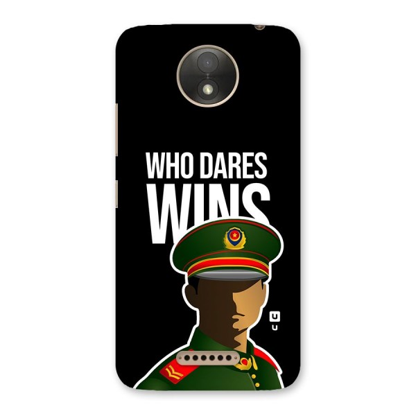 Who Dares Wins Back Case for Moto C Plus