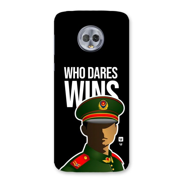 Who Dares Wins Back Case for Moto G6