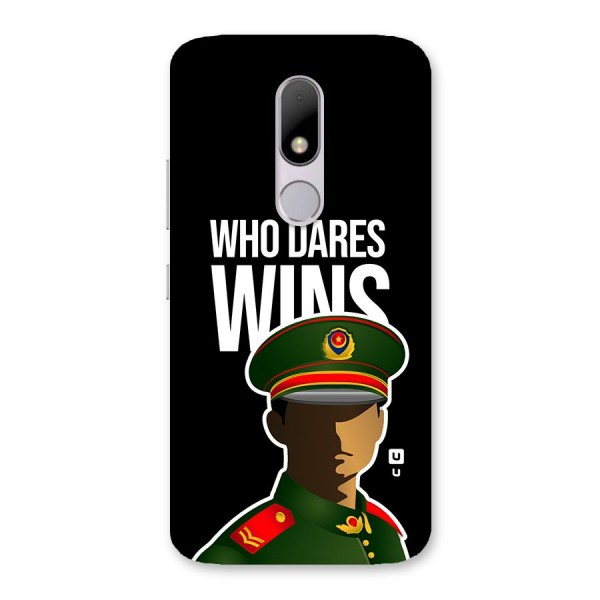 Who Dares Wins Back Case for Moto M