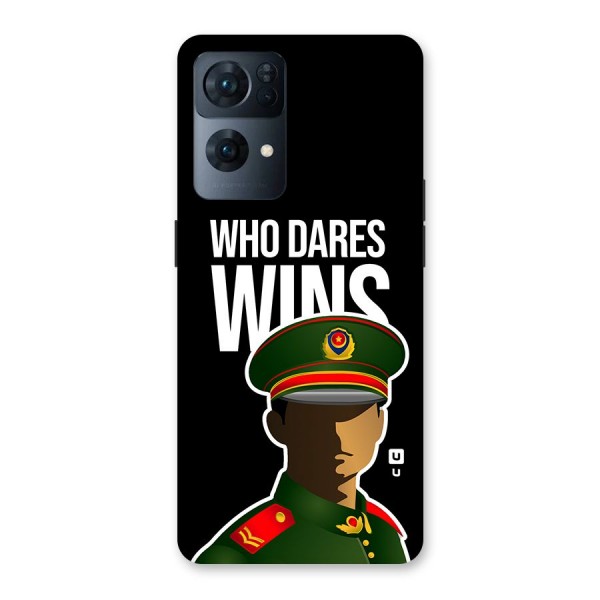 Who Dares Wins Back Case for Oppo Reno7 Pro 5G