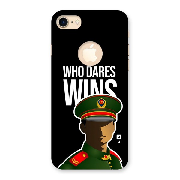 Who Dares Wins Back Case for iPhone 8 Logo Cut