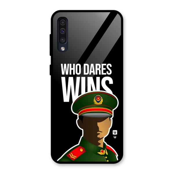 Who Dares Wins Glass Back Case for Galaxy A50