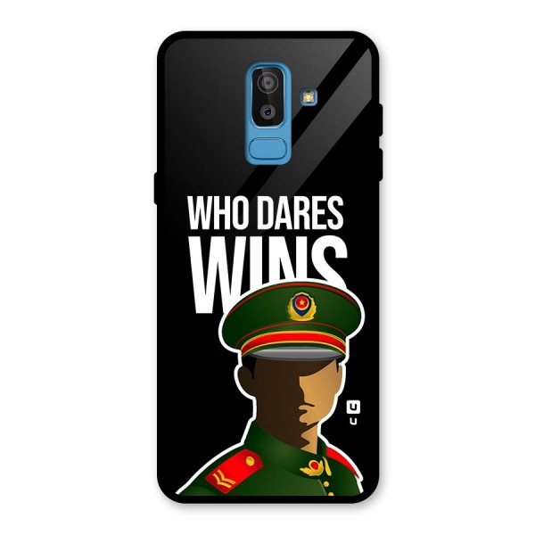 Who Dares Wins Glass Back Case for Galaxy J8