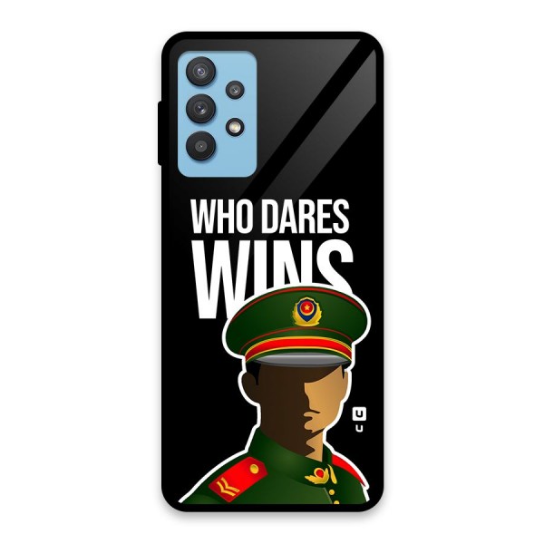 Who Dares Wins Glass Back Case for Galaxy M32 5G