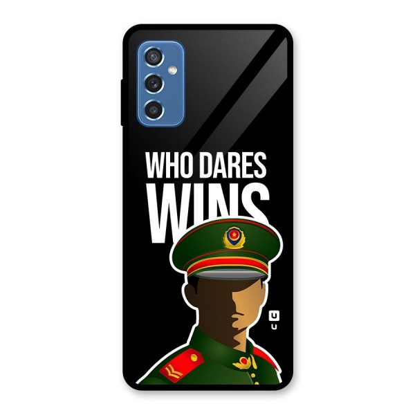 Who Dares Wins Glass Back Case for Galaxy M52 5G