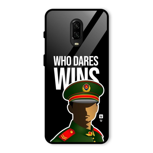 Who Dares Wins Glass Back Case for OnePlus 6T