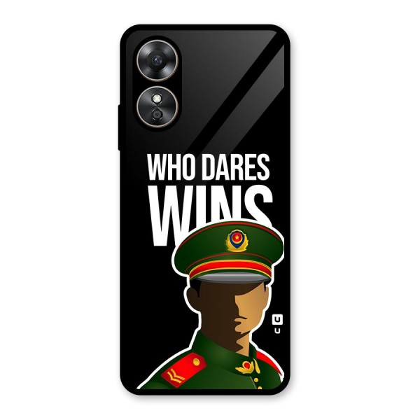 Who Dares Wins Glass Back Case for Oppo A17