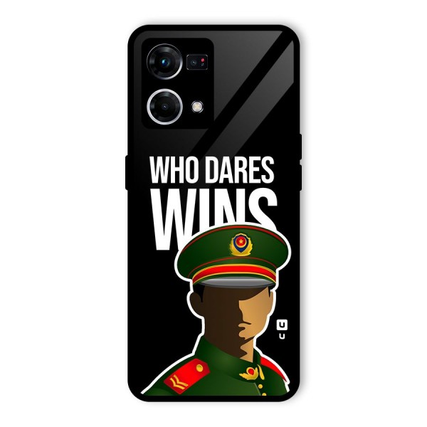 Who Dares Wins Glass Back Case for Oppo F21 Pro 4G