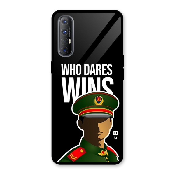 Who Dares Wins Glass Back Case for Oppo Reno3 Pro