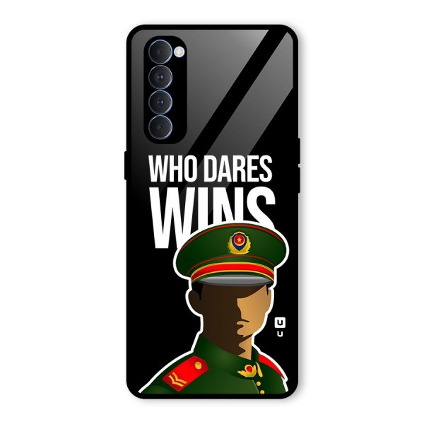 Who Dares Wins Glass Back Case for Oppo Reno4 Pro