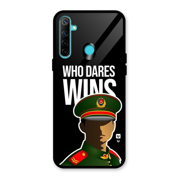 Who Dares Wins Glass Back Case for Realme 5