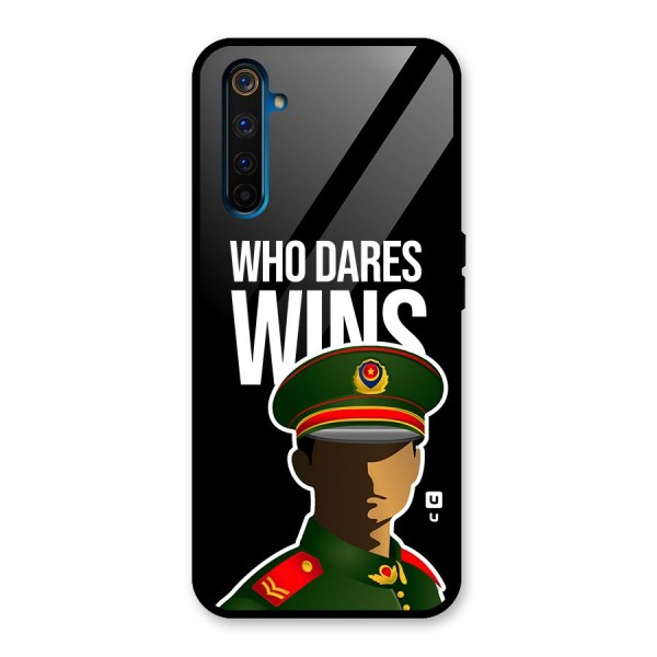 Who Dares Wins Glass Back Case for Realme 6 Pro