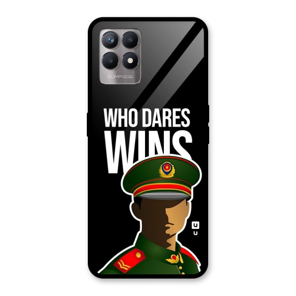 Who Dares Wins Glass Back Case for Realme 8i