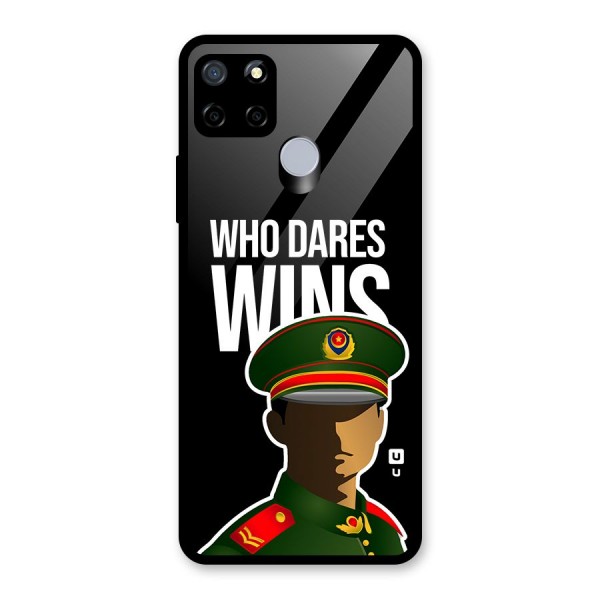 Who Dares Wins Glass Back Case for Realme C15