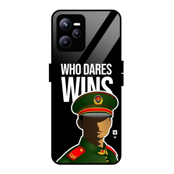 Who Dares Wins Glass Back Case for Realme C35