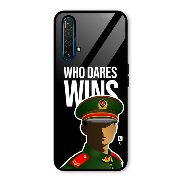 Who Dares Wins Glass Back Case for Realme X3 SuperZoom