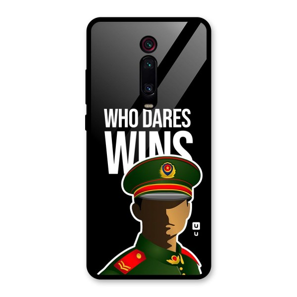 Who Dares Wins Glass Back Case for Redmi K20