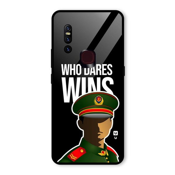 Who Dares Wins Glass Back Case for Vivo V15