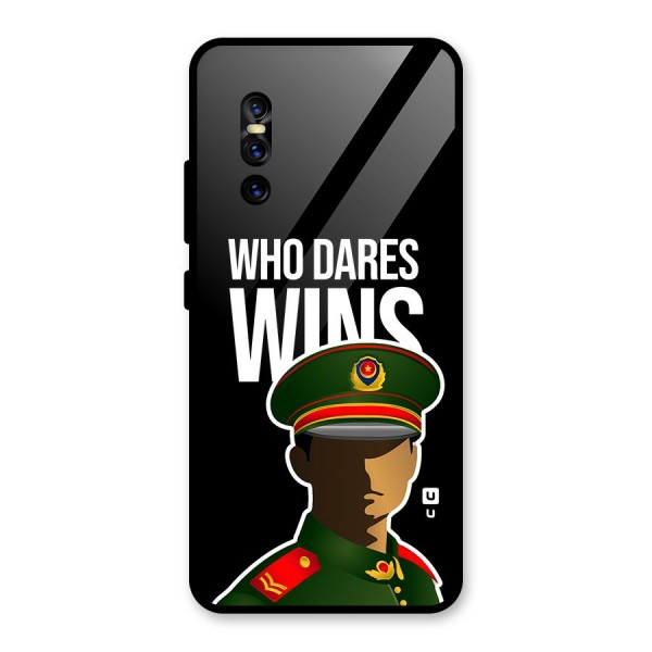 Who Dares Wins Glass Back Case for Vivo V15 Pro