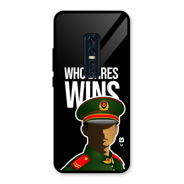 Who Dares Wins Glass Back Case for Vivo V17 Pro