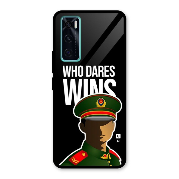 Who Dares Wins Glass Back Case for Vivo V20 SE