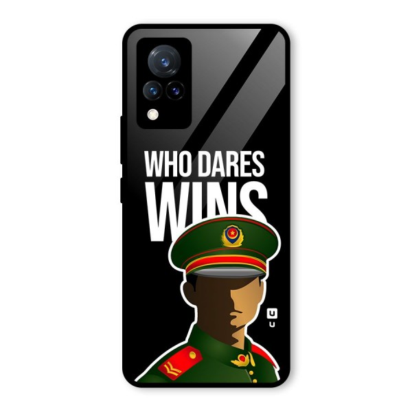 Who Dares Wins Glass Back Case for Vivo V21 5G