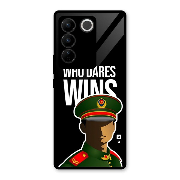 Who Dares Wins Glass Back Case for Vivo V27 Pro