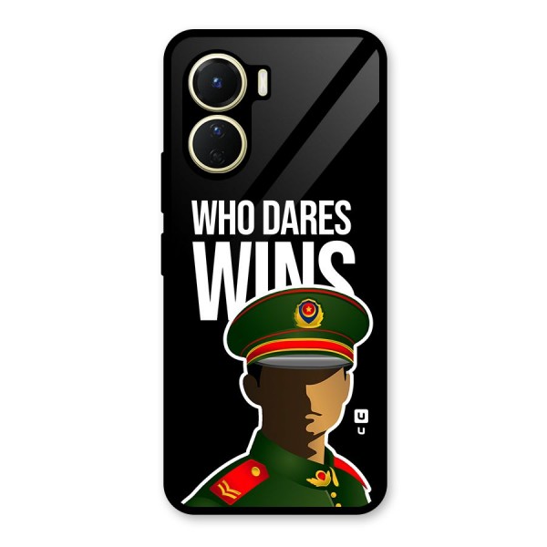 Who Dares Wins Glass Back Case for Vivo Y16