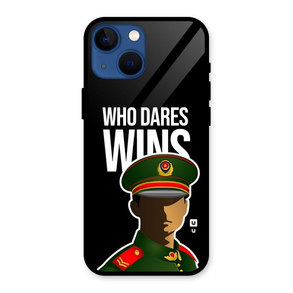 Who Dares Wins Glass Back Case for iPhone 13 Mini