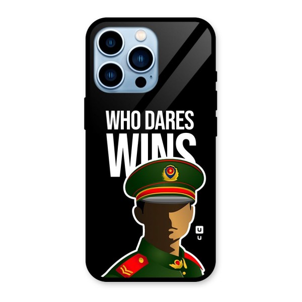 Who Dares Wins Glass Back Case for iPhone 13 Pro