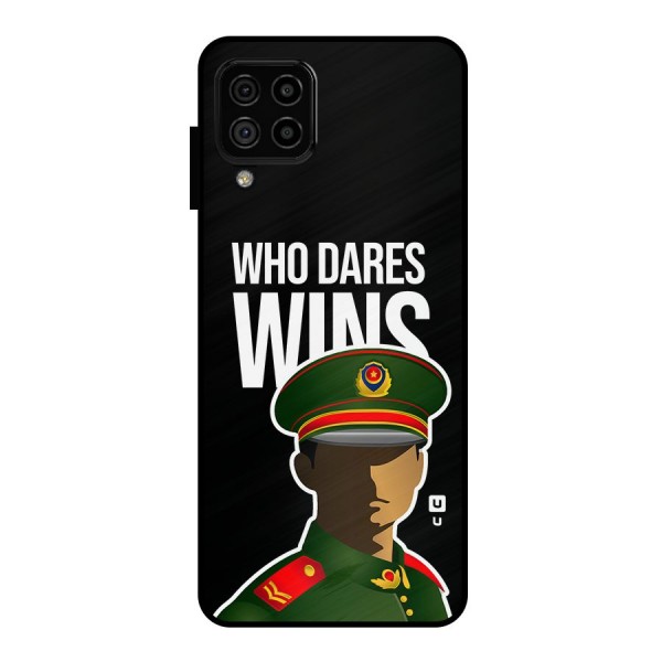 Who Dares Wins Metal Back Case for Galaxy A22 4G