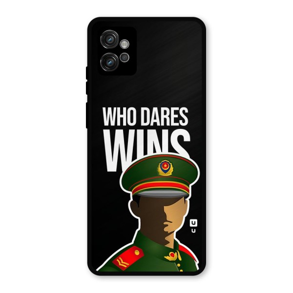 Who Dares Wins Metal Back Case for Moto G32