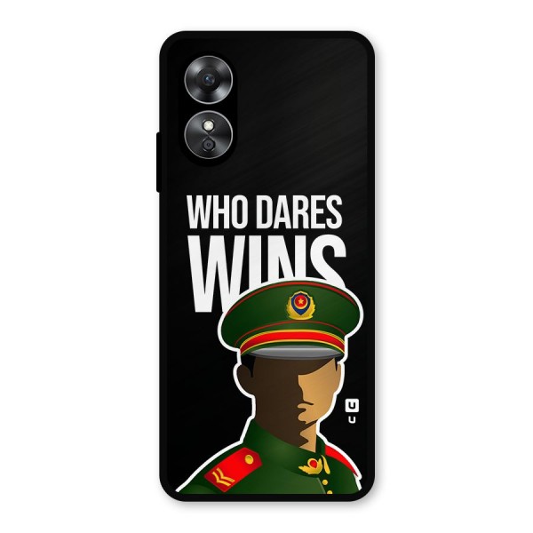 Who Dares Wins Metal Back Case for Oppo A17