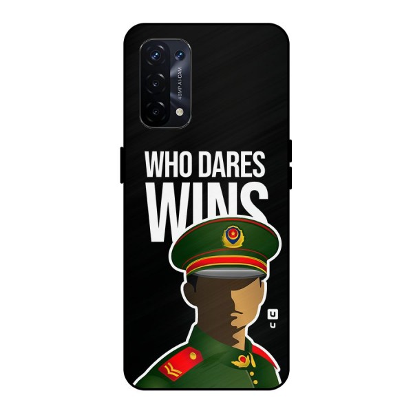 Who Dares Wins Metal Back Case for Oppo A74 5G