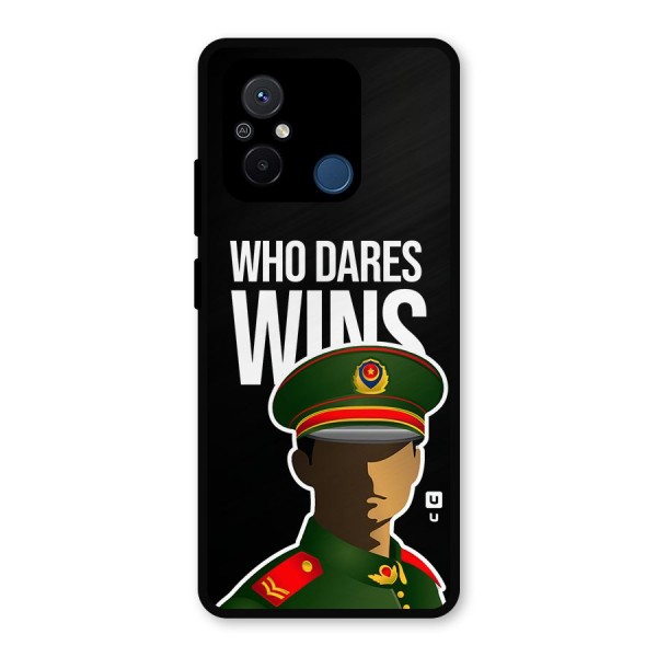 Who Dares Wins Metal Back Case for Poco C55