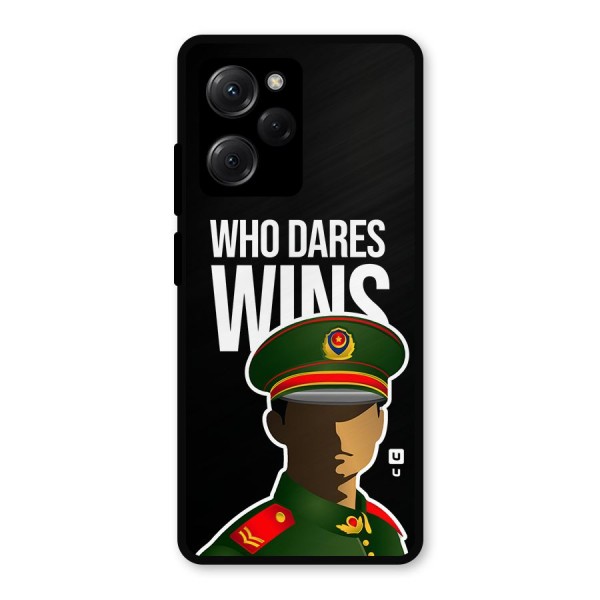 Who Dares Wins Metal Back Case for Poco X5 Pro