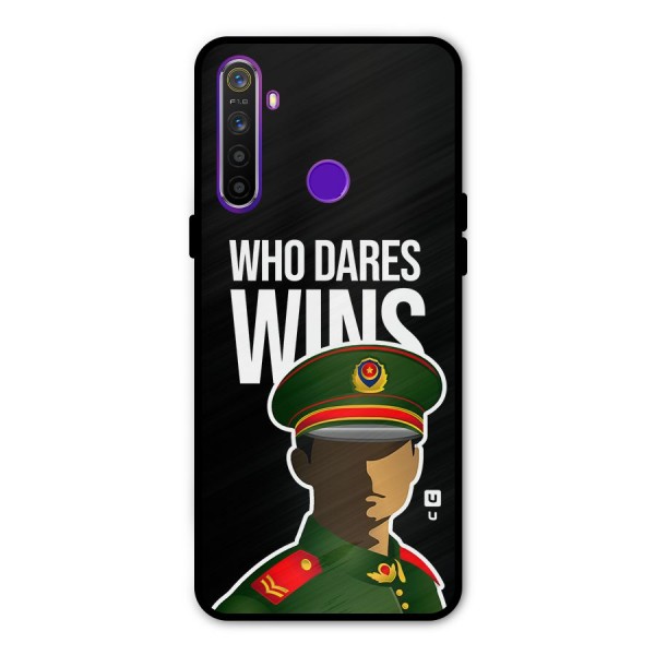 Who Dares Wins Metal Back Case for Realme 5i