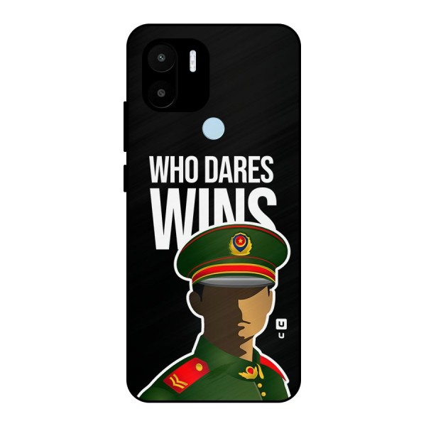 Who Dares Wins Metal Back Case for Redmi A1 Plus