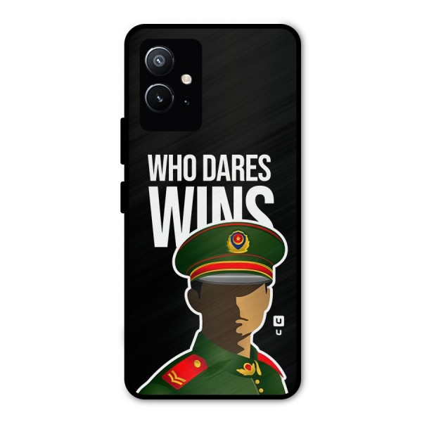 Who Dares Wins Metal Back Case for Vivo T1 5G