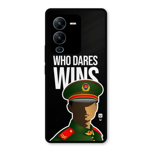 Who Dares Wins Metal Back Case for Vivo V25 Pro