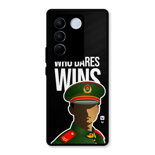 Who Dares Wins Metal Back Case for Vivo V27 Pro